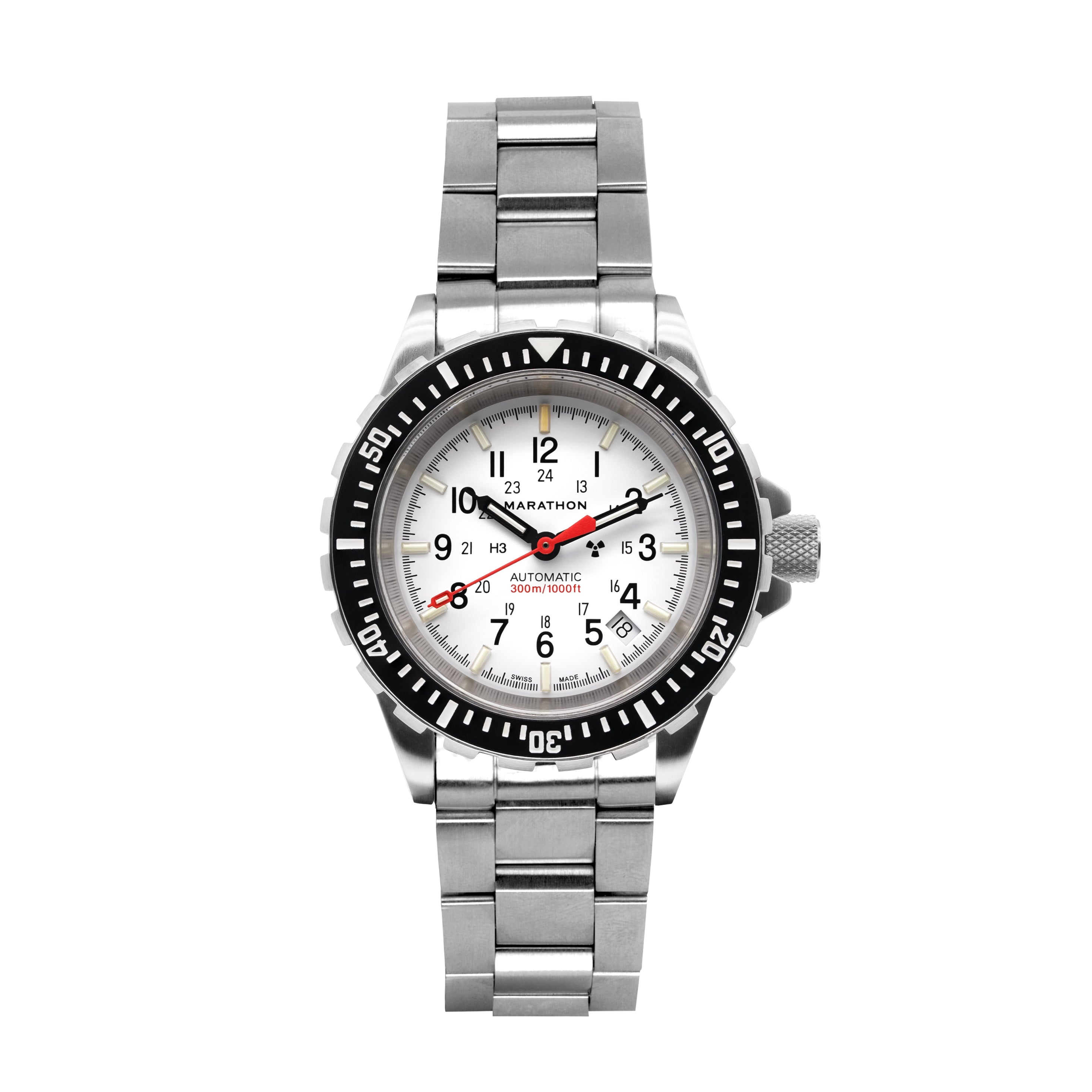 Reloj automático de buceo grande (GSAR) Arctic Edition de 41mm con brazalete de acero inoxidable