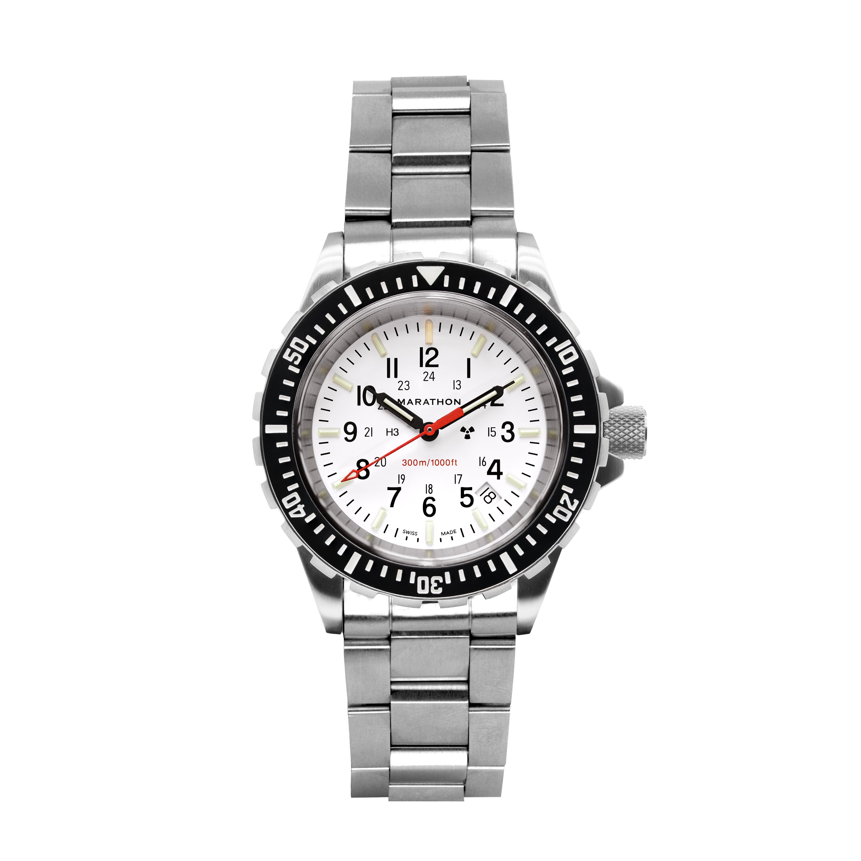 Cuarzo de buzo grande (TSAR) Arctic Edition de 41mm con brazalete de acero inoxidable