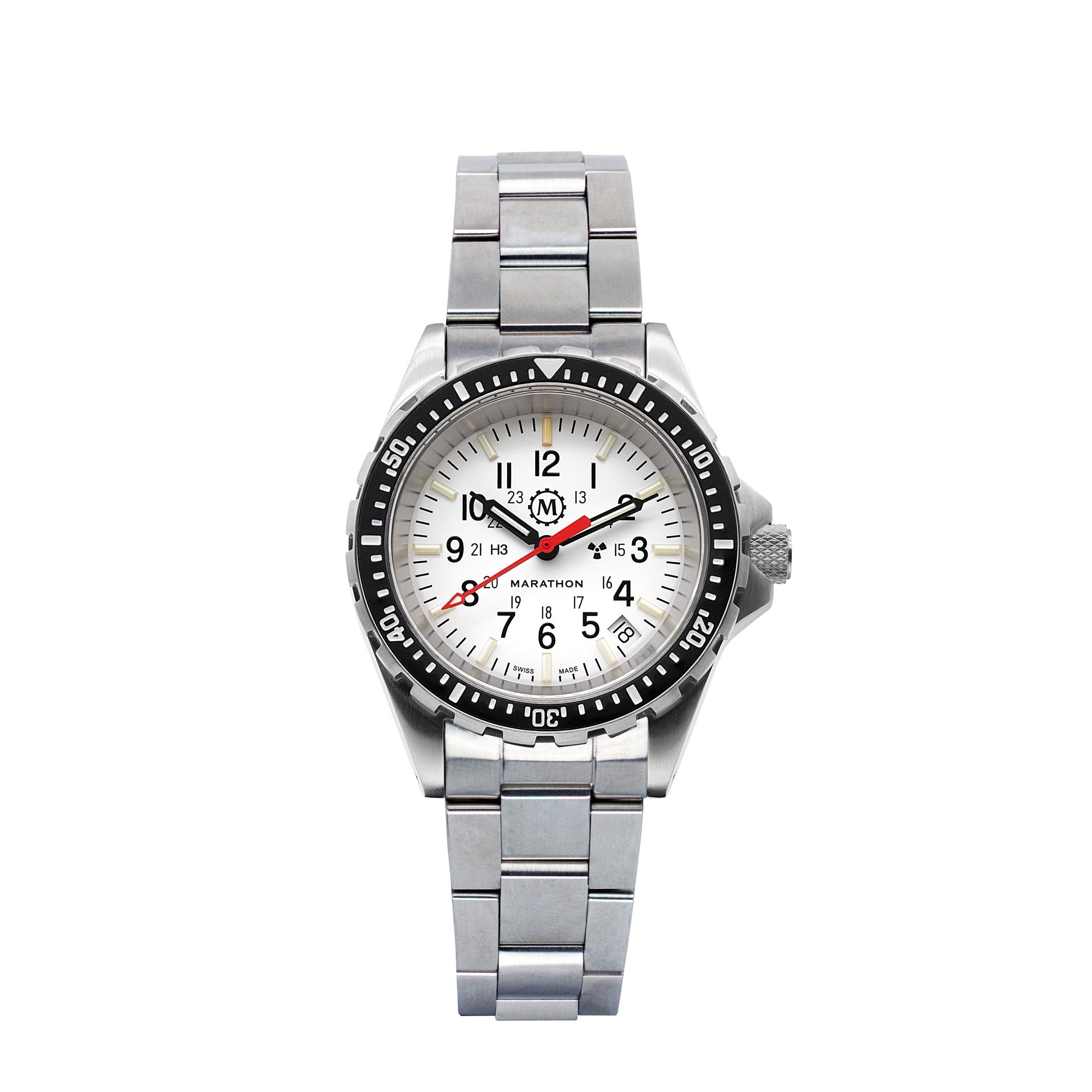 Cuarzo de buzo mediano (cuarzo MSAR) Arctic Edition de 36mm con brazalete de acero inoxidable