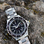 Cuarzo de buzo grande (TSAR) de 41mm con brazalete de acero inoxidable