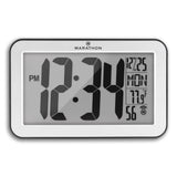 Horloge murale à réglage automatique avec 8 fuseaux horaires - Argent (avec contour noir)  image