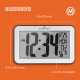 Horloge murale à réglage automatique avec 8 fuseaux horaires - Argent (avec contour noir)  image