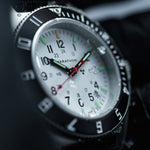 Steel Navigator de 41 mm con fecha (SSNAV-D) y kit de correa de caucho negra de 3 piezas