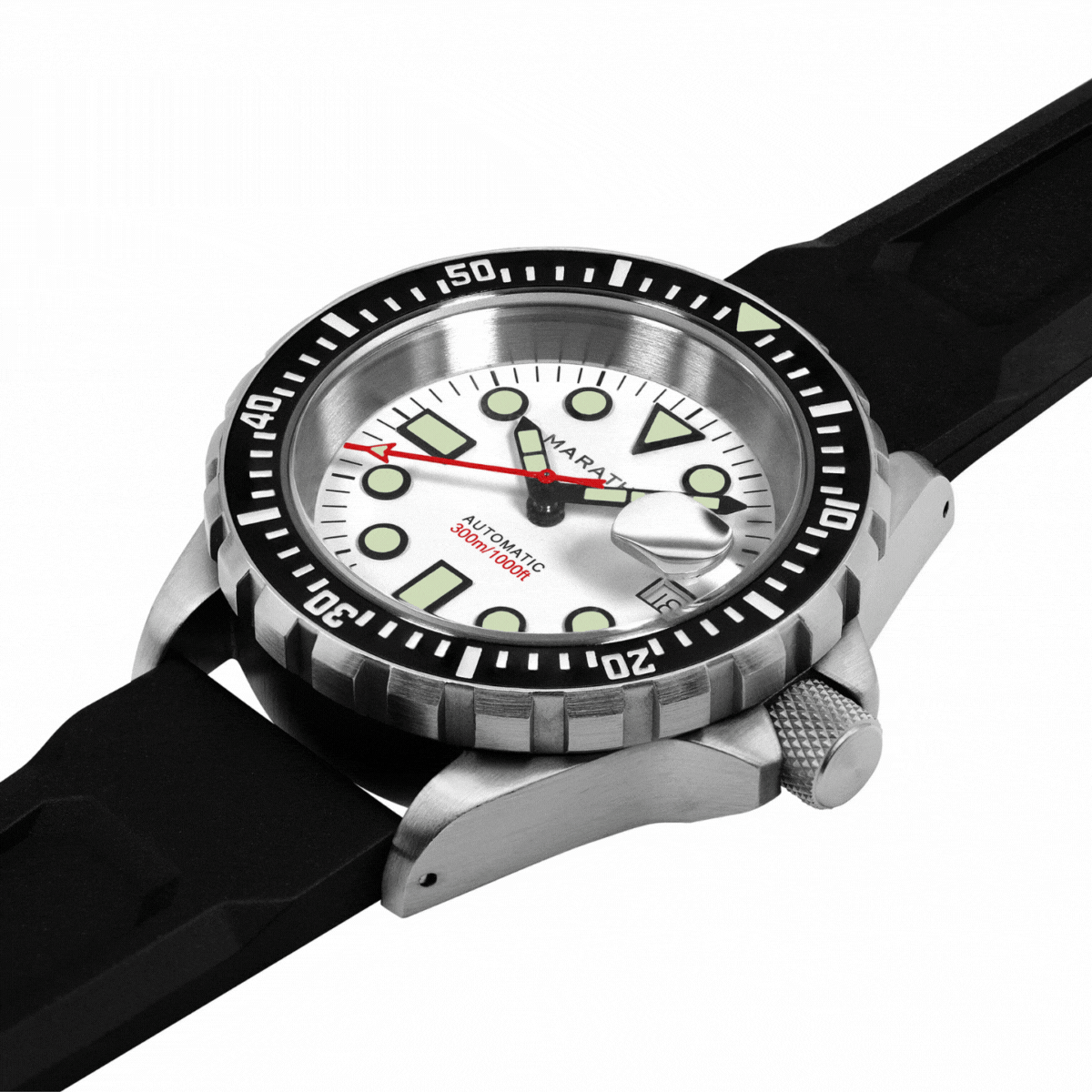Montre Arctic Original SAR 41 mm avec date sur bracelet en caoutchouc 3 pièces (OSAR-D)