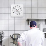 Studio Edition Jumbo 12 Inch Analog Wall Clock with Auto Backlight - White