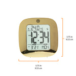 Horloge, LCD, Alarme, Mini, couleur or (25/50)