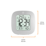 Horloge, LCD, alarme, mini, gris graphite (25/50)