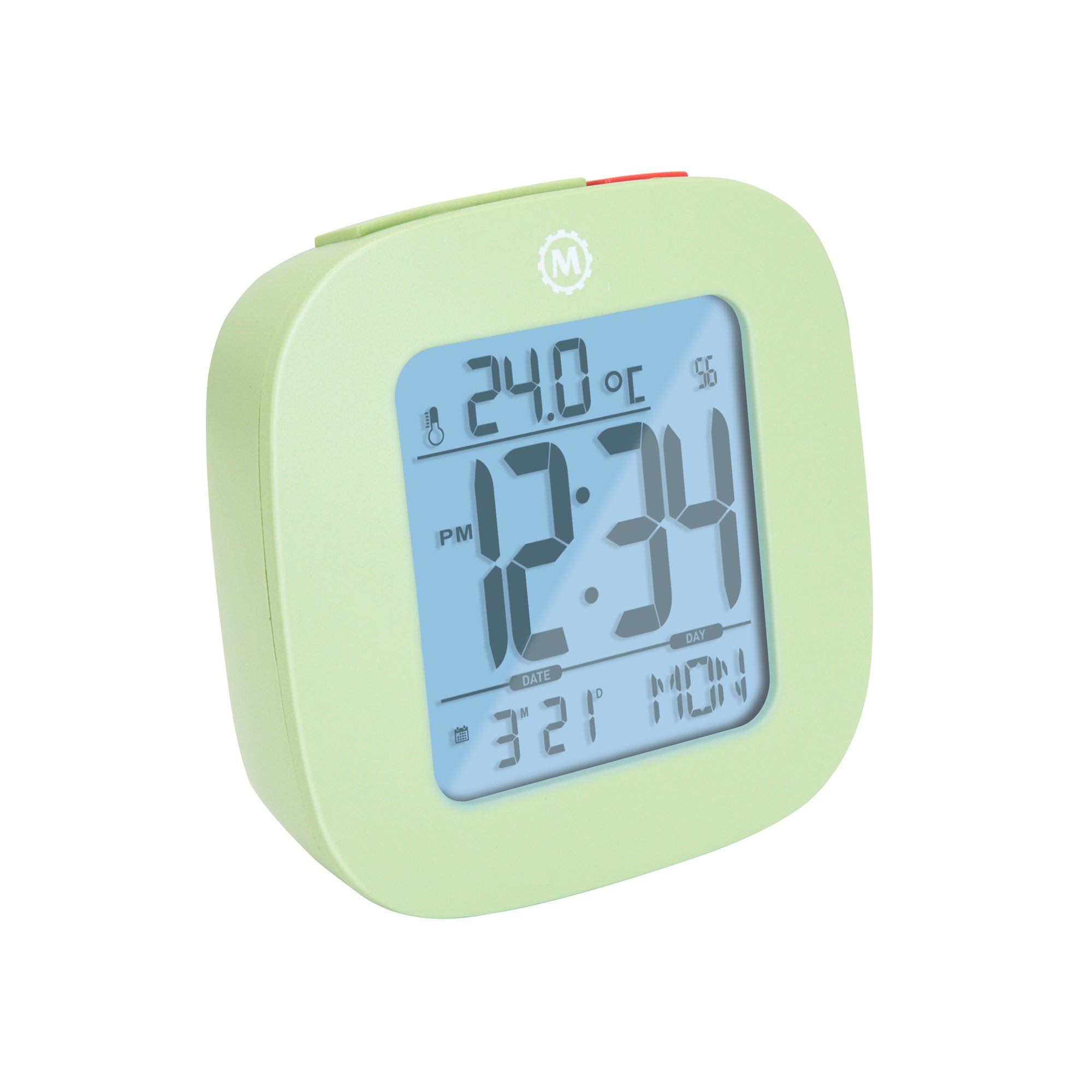 Clock, LCD, Alarm, Mini, Green - GWP