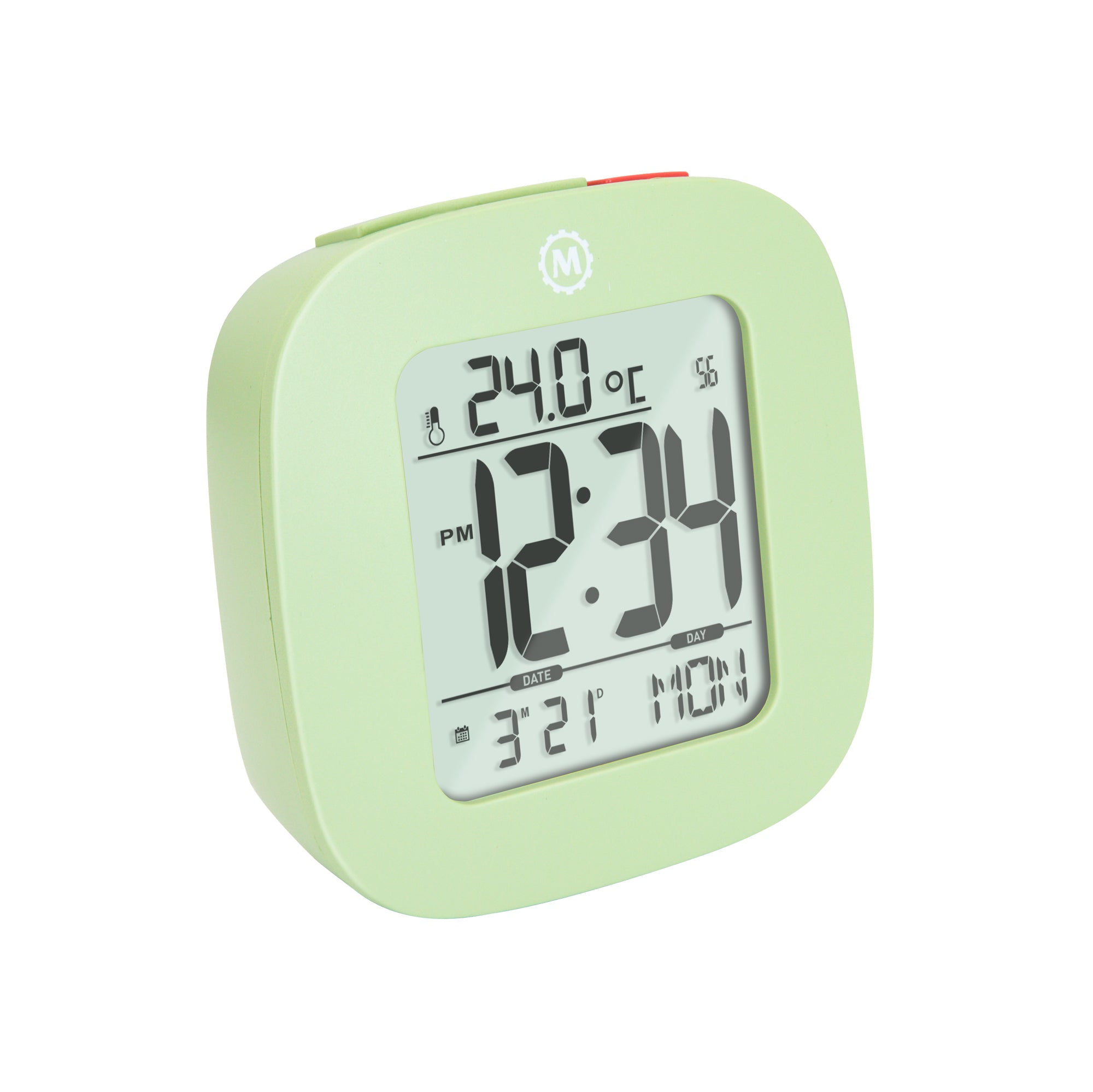 Clock, LCD, Alarm, Mini, Green - GWP