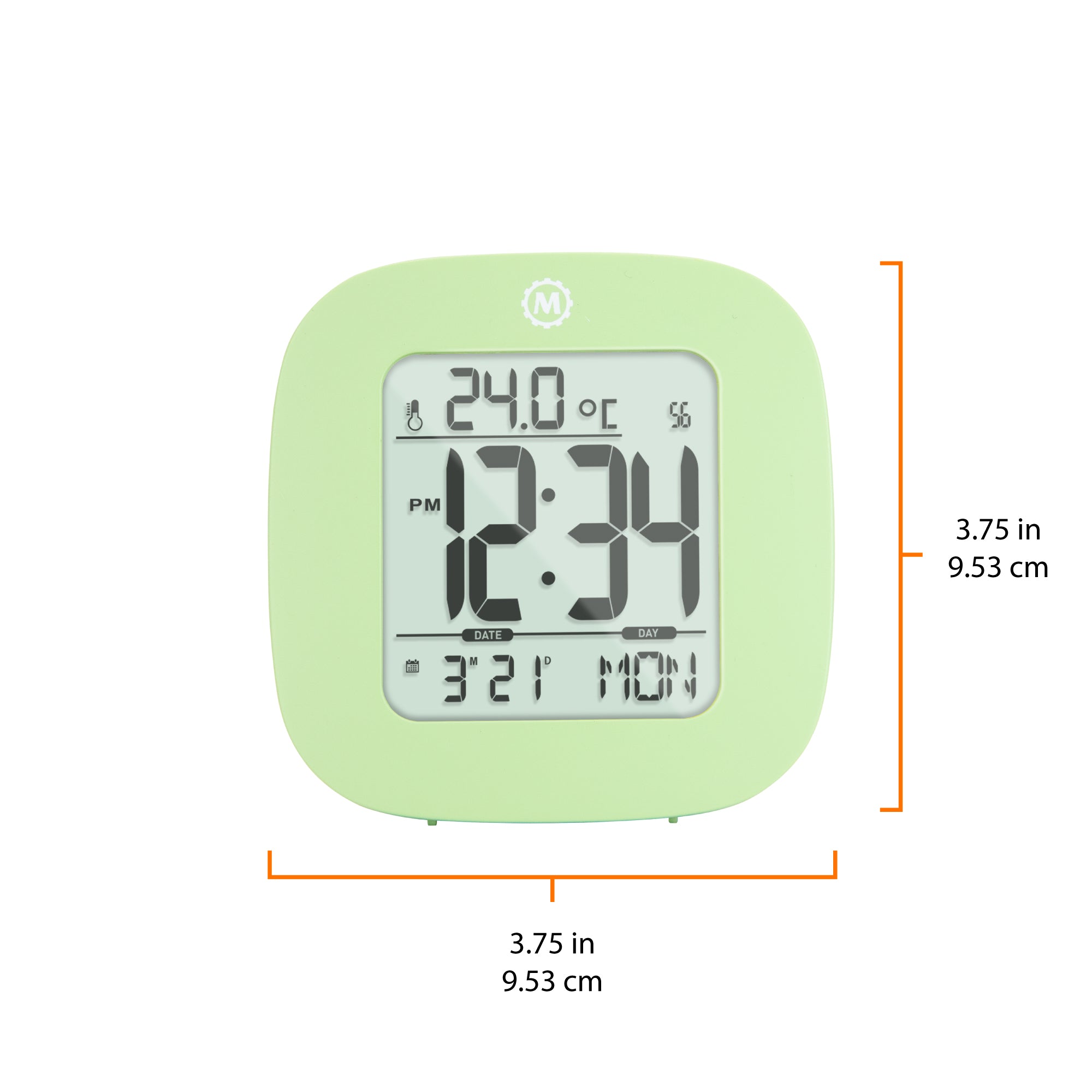 Clock, LCD, Alarm, Mini, Green - GWP