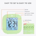 Clock, LCD, Alarm, Mini, Green - GWP