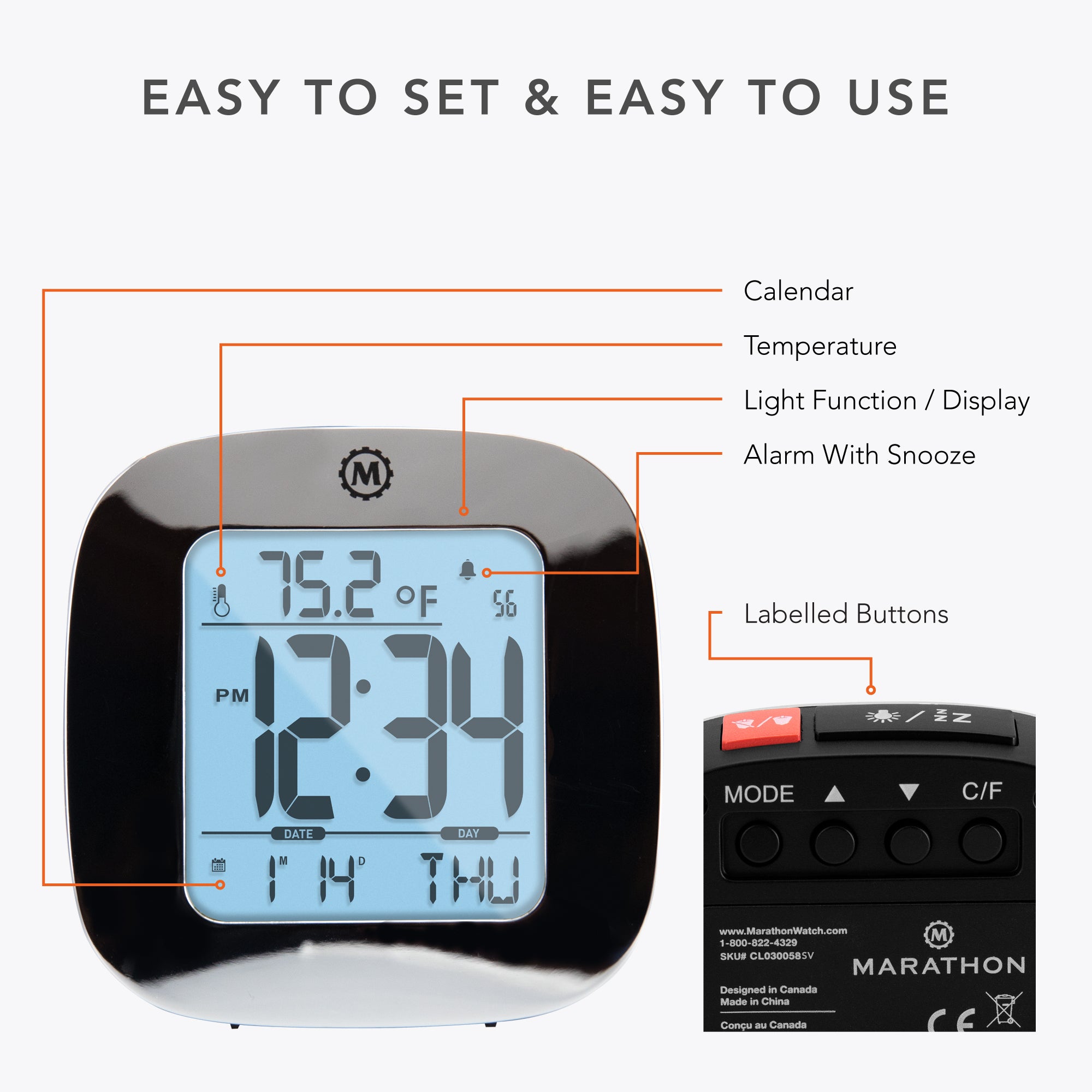 Clock, LCD, Alarm, Mini, Silver (25/50)