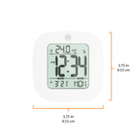 Reloj despertador compacto con temperatura y fecha