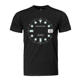 Camiseta OSAR-D de corte entallado con reloj de maratón negro brillante de medianoche image