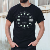 Camiseta OSAR-D de corte entallado con reloj de maratón negro brillante de medianoche image