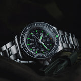 Grande montre automatique de plongée en érable gris de 41mm (GSAR) avec bracelet en acier inoxydable image