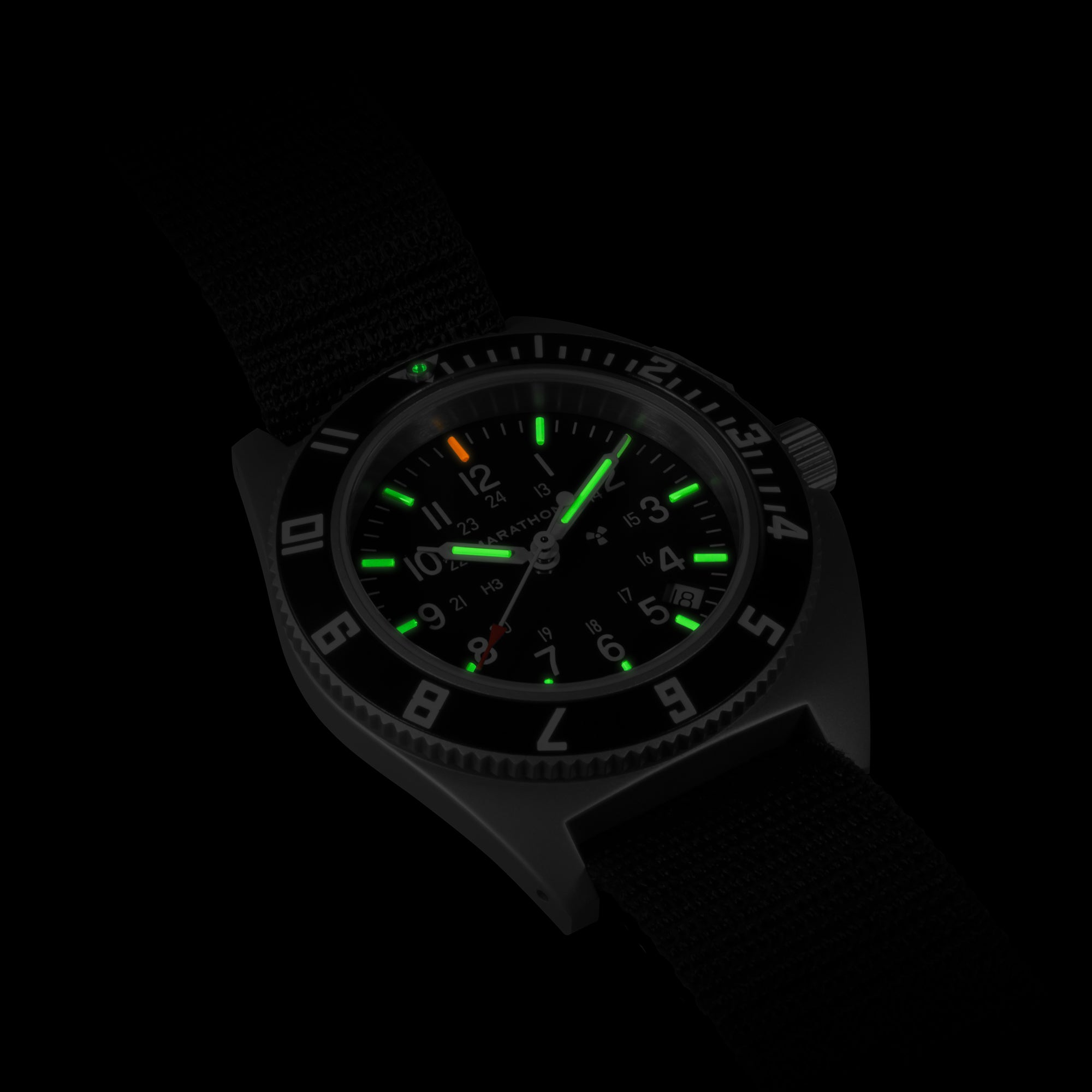 41mm Steel Navigator w/Date (SSNAV-D) on Nylon DEFSTAN