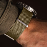 20MM Nylon Canvas DEFSTAN Strap, Brushed Steel - GWP image
