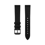2-Piece Leather Strap, 18mm, Black, Anthracite Hardware image