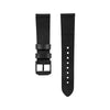 2-Piece Leather Strap, 20mm, Black, Anthracite Hardware