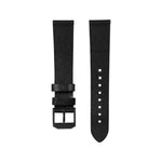 2-Piece Leather Strap, 20mm, Black, Anthracite Hardware