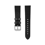 2-Piece Leather Strap, 20mm, Black, Parkerized Hardware image