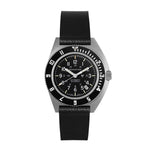 2-Piece Leather Strap, 20mm, Black, Parkerized Hardware