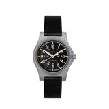 2-Piece Leather Strap, 16mm,  Black, Brushed Hardware image