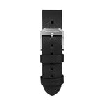 2-Piece Leather Strap, 22mm, Black, Brushed Hardware