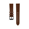 2-Piece Leather Strap, 20mm, Black, Anthracite Hardware image