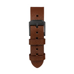 2-Piece Leather Strap, 20mm, Cognac, Anthracite Hardware