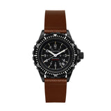 2-Piece Leather Strap, 20mm, Cognac, Anthracite Hardware image