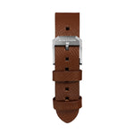 2-Piece Leather Strap, 20mm, Cognac, Brushed Hardware