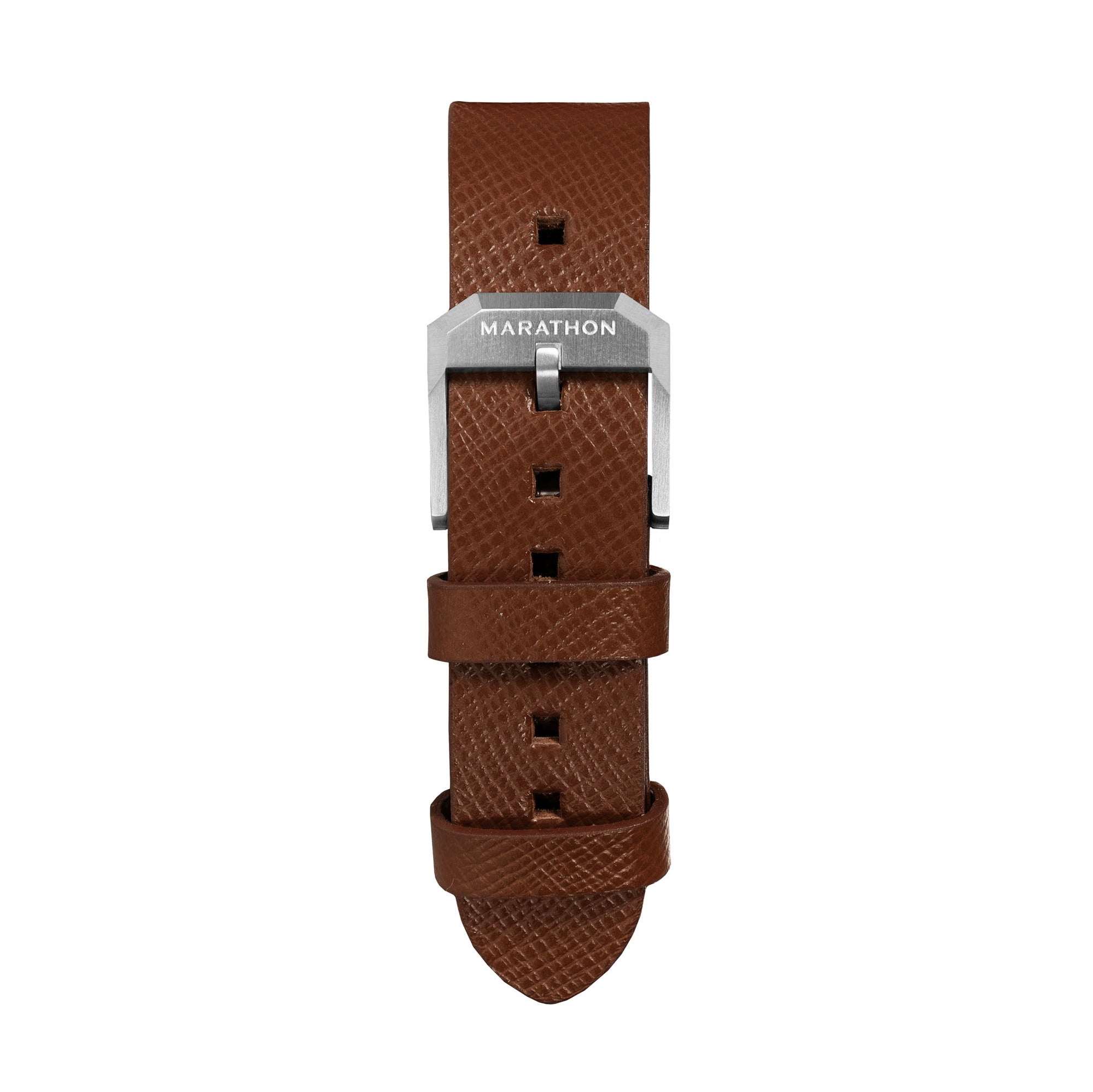 2-Piece Leather Strap, 20mm, Cognac, Brushed Hardware