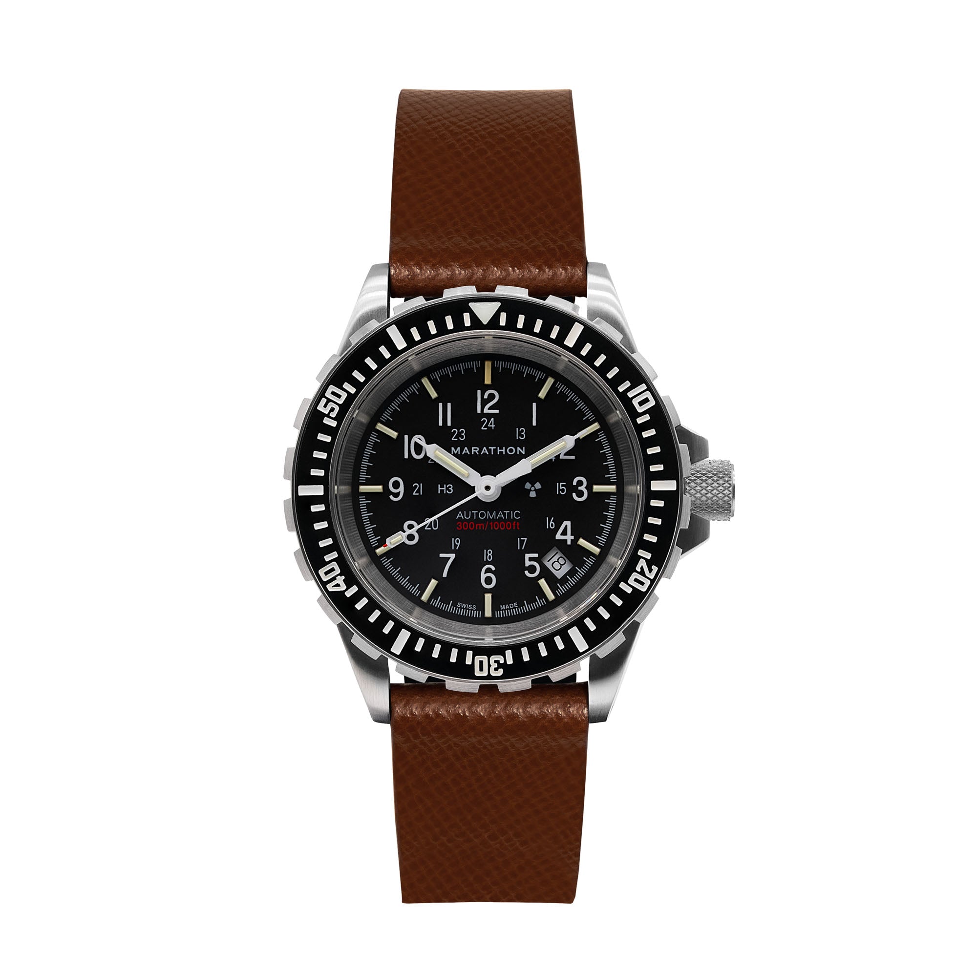 2-Piece Leather Strap, 20mm, Cognac, Brushed Hardware
