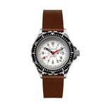 2-Piece Leather Strap, 20mm, Cognac, Brushed Hardware
