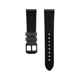 2-Piece Leather Strap, 20mm, Moss Green, Anthracite Hardware image