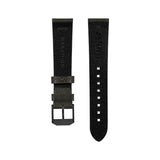 2-Piece Leather Strap, 20mm, Moss Green, Anthracite Hardware image