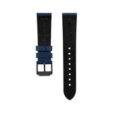 2-Piece Leather Strap, 20mm, Royal Blue, Anthracite Hardware image