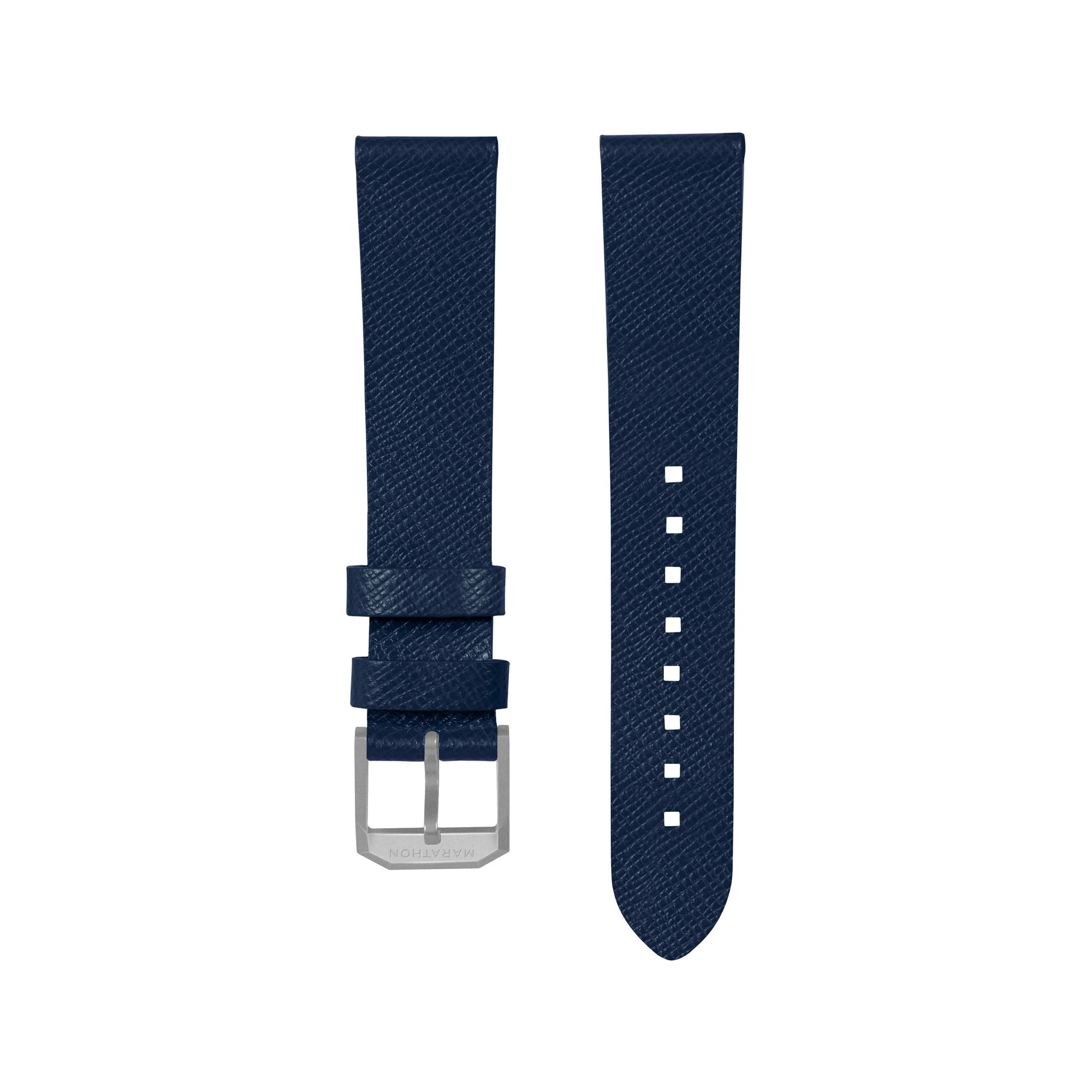 Bracelet en cuir 2 pièces, 20 mm, bleu roi, boucle parkerisée