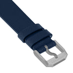 Bracelet en cuir 2 pièces, 20 mm, bleu roi, boucle parkerisée