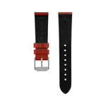 2-Piece Leather Strap, 20mm, Senate Red, Parkerized Hardware
