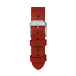 2-Piece Leather Strap, 20mm, Senate Red, Parkerized Hardware