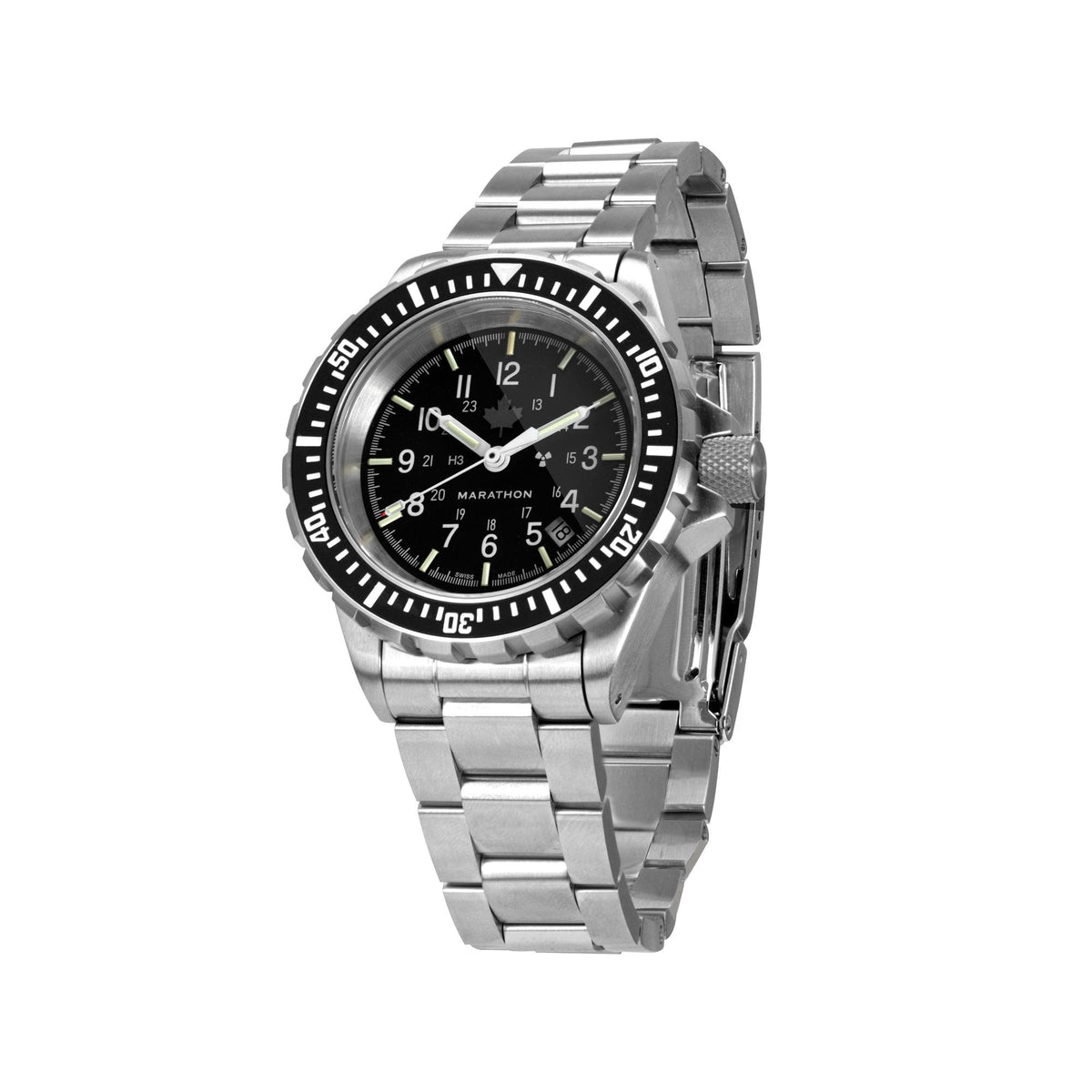 Grande montre automatique de plongée en érable gris de 41mm (GSAR) avec bracelet en acier inoxydable image