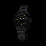 Cuarzo de buceo grande (TSAR) oficial Duvdevan de 41mm con brazalete de acero inoxidable
