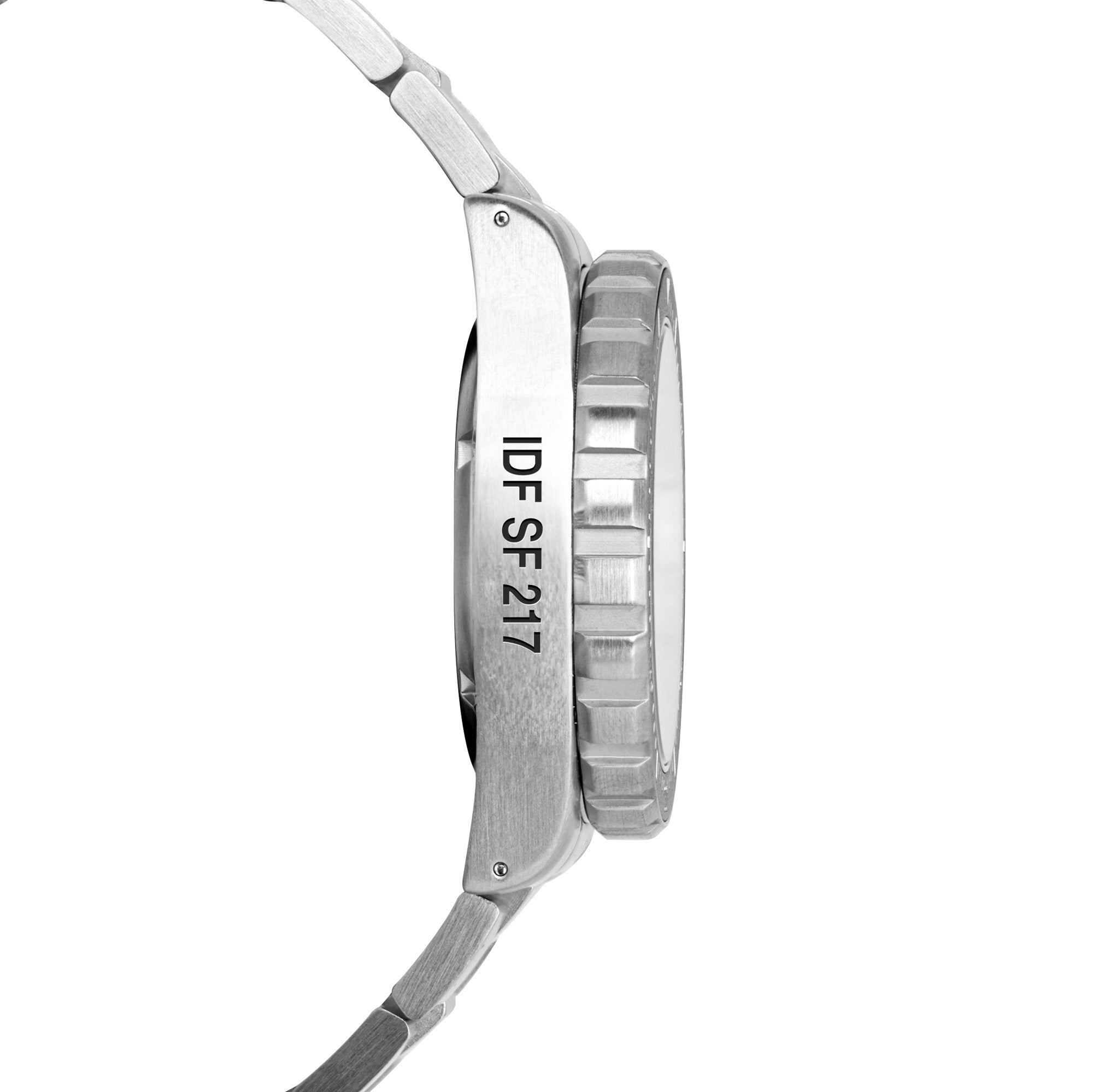Cuarzo de buceo grande (TSAR) oficial Duvdevan de 41mm con brazalete de acero inoxidable