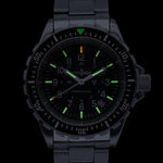 Cuarzo de buceo grande (TSAR) oficial Duvdevan de 41mm con brazalete de acero inoxidable