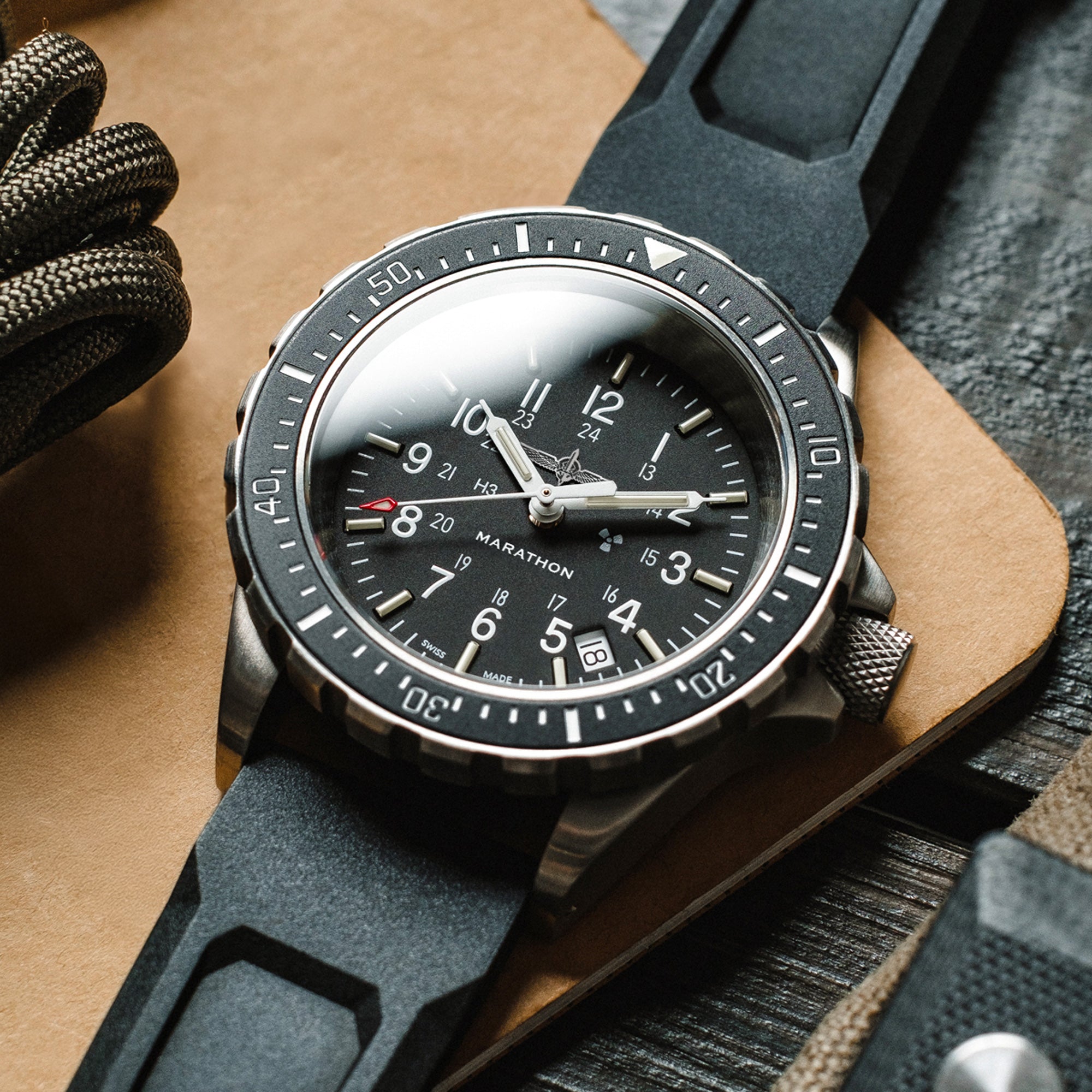 Cuarzo de buceo grande (TSAR) oficial Duvdevan de 41mm con brazalete de acero inoxidable