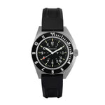 Steel Navigator de 41 mm con fecha (SSNAV-D) y kit de correa de caucho negra de 3 piezas