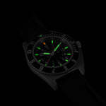 Steel Navigator de 41 mm con fecha (SSNAV-D) y kit de correa de caucho negra de 3 piezas